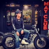 May club -【May club】KUSTOM KULTURE L/S TEE - HOT WHEEL FIRE SLEEVE(BLACK)